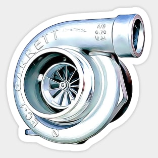 Turbocharger Cartoon Sticker